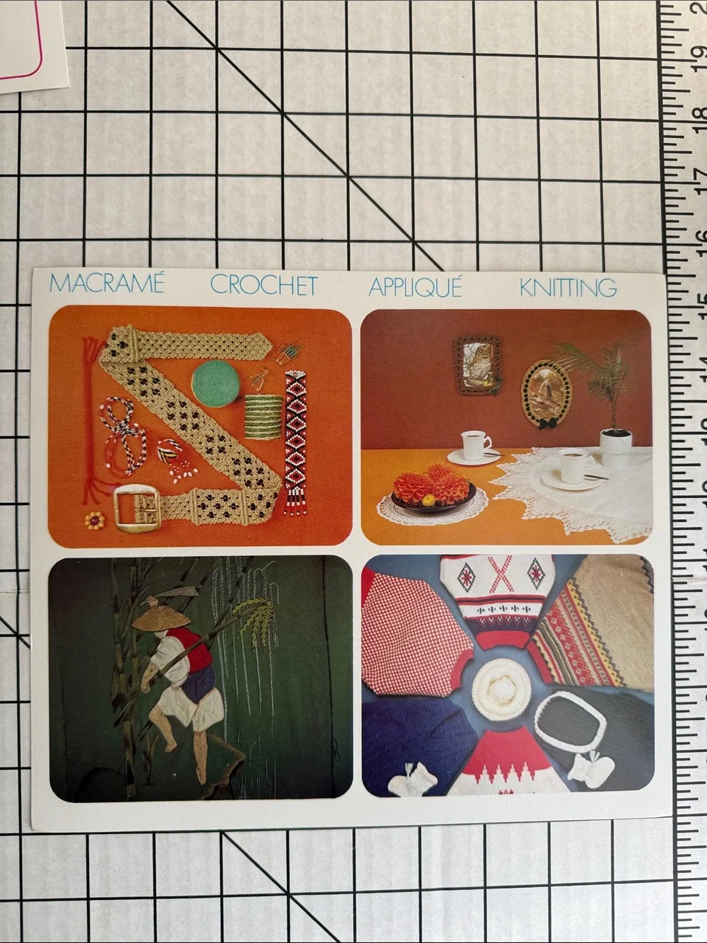 Vintage 1970s Fabric Store Display Cards Set of 8 Sewing Craft Retail POP Signs